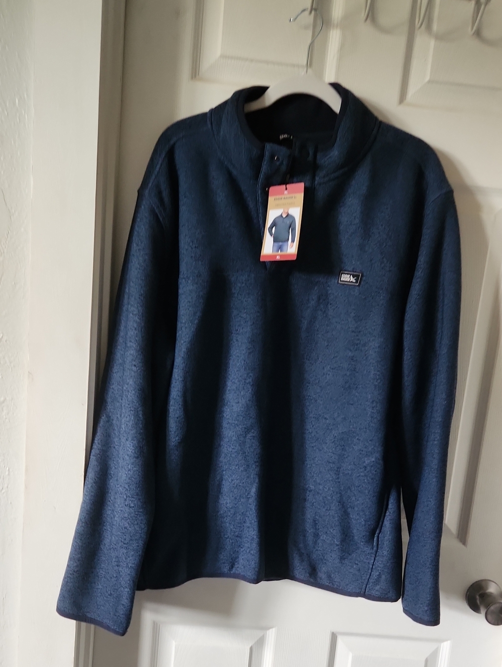 Eddie Bauer Men's Navy Quarter-Zip Sweater